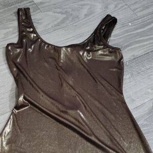 L8teR Shimmering Brown Mini Dress